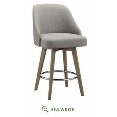 MADISON PARK Madison Park MP104-0515 Pearce Counter Stool with Swivel Seat; Grey MP104-0515